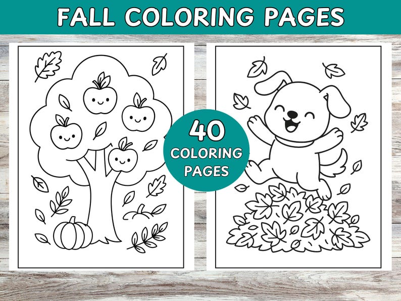 Classroom coloring pages.  Fall printables