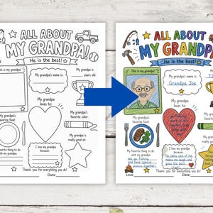 Grandpa questions.  Personalized grandpa gift.