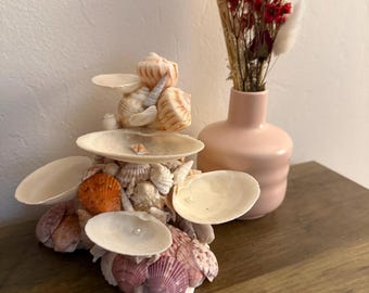 Seashell Jewelry Holder | Coastal Ring & Earring Stand | Beach-Inspired Decor