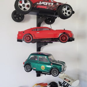 RC Wall Mount for Axial, Arrma, Redcat, HPI, Kyosho, Tamiya, Losi, Team Associated, Traxxas RC cars, trucks and buggies.