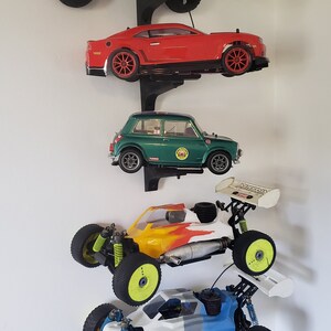 RC Wall Mount for Axial, Arrma, Redcat, HPI, Kyosho, Tamiya, Losi, Team Associated, Traxxas RC cars, trucks and buggies.