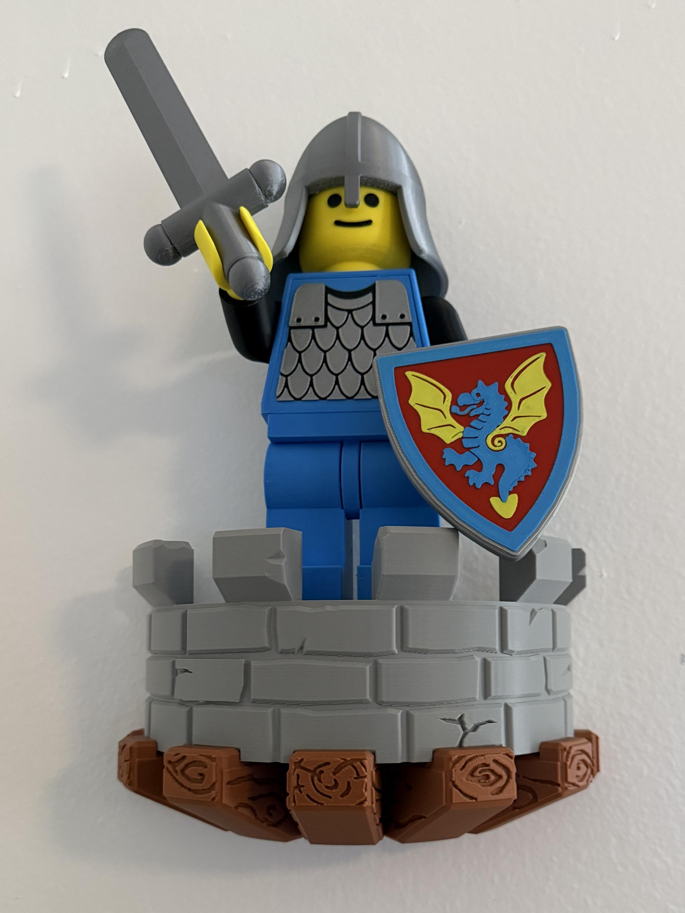 Medieval Castle Shelf With Battlements – Fantasy Wall Display for LEGO ...