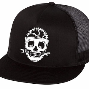 Mechanic Hat, Mechanic Cap, Classic Auto Enthusiast Hat, Car Hat, Car Snapback, Trucker Hat, Skull Hat, Workers Hat