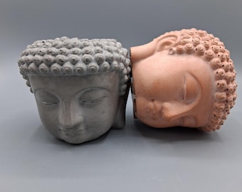Buddha Kopf Beton Pflanzer, kleiner Sukkulenten Topf, Zen Schreibtisch Dekor, Meditation Geschenk