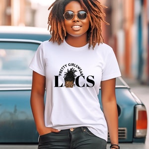 Mooie meiden dragen Locs T-shirt voor dames voor Loc&#39;d Natural Hair