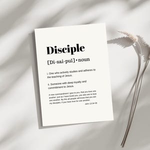 Disciple Artwork, Digital Download, Biblical Words and Definition ...