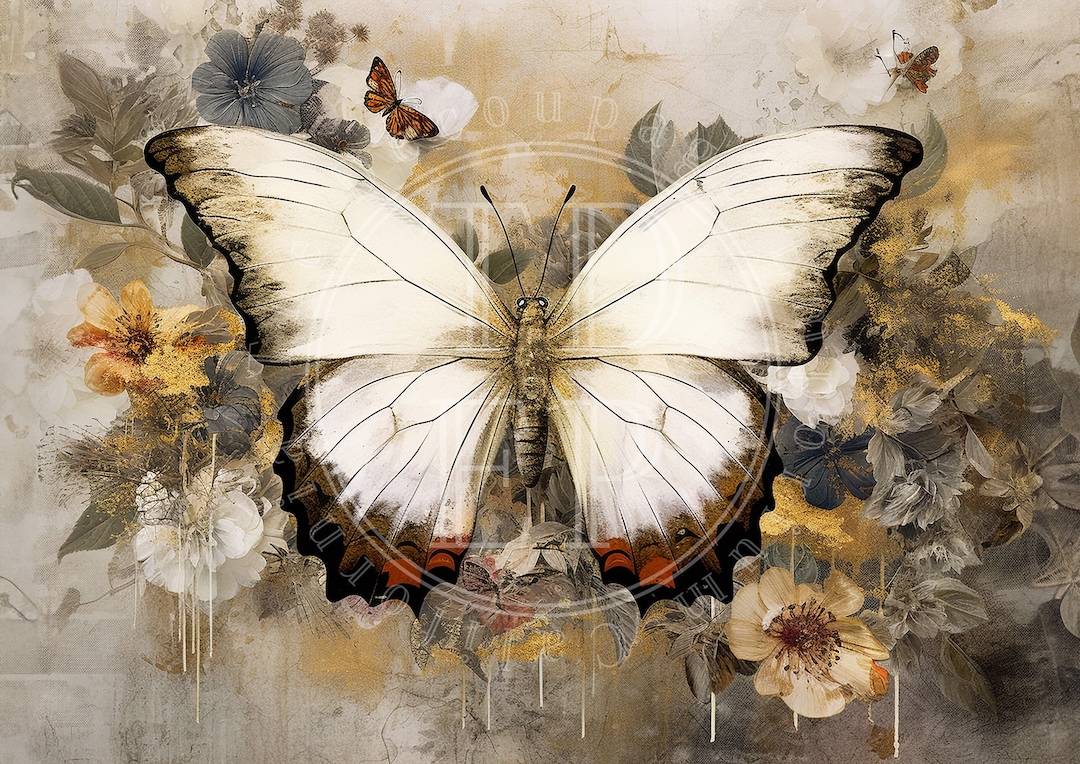 Butterfly Garden 1 Digital Download Artwork Ready High - Etsy