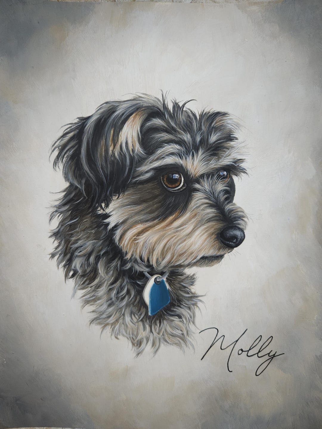 Hand Painted Pet Portrait on Canvas - Etsy