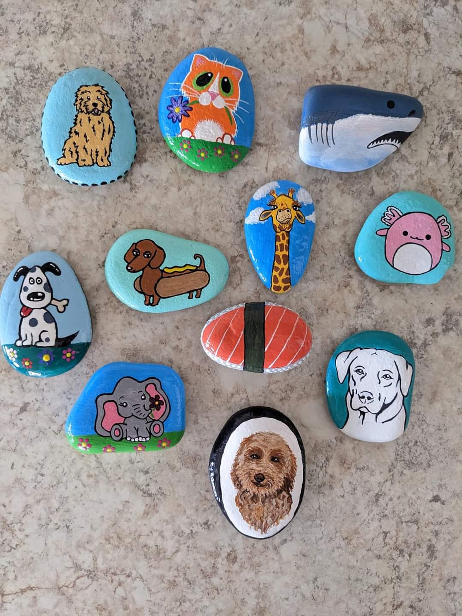 Small Painted River Rocks-custom Made to Order - Etsy