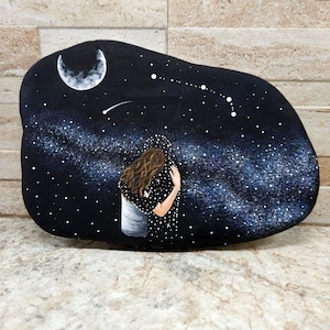 Personalized Star Memorial Custom Painted Stone OR Canvas