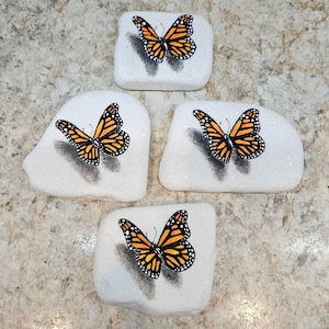 Butterfly Painted Rocks-Custom Made to Order