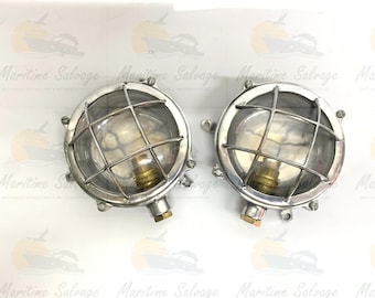 Indoor / Outdoor Small Ship Deck Light Fixture Nautical Made Of Aluminum 2 Pcs