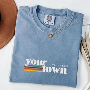 Personalized Your Town, Your State T-Shirt, Custom City & State Shirt, Custom Location Tee, Personalized Travel Gift, Unisex USA Souvenir