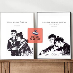 Normal People Poster Digital Download | Normal People Quote Print Digital Download | Bookish Download | Book Lover Gift Card Download