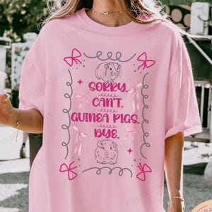 Guinea Pig Shirt, Comfort Colors Guinea Pig Coquette T-shirt, Guinea Pig Lover Gift, Funny Guinea Pig Tee, Guinea Pig Mom Gift, Cavy Shirt