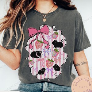Guinea Pig Shirt, Comfort Colors Guinea Pig Strawberry T-shirt, Guinea Pig Lover Gift, Funny Guinea Pig Tee, Guinea Pig Mom Gift, Cavy Shirt