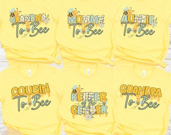 Keeper of the Gender Bumble Bee Hive Shirt, Bee Themed Gender Reveal T-shirt, Shirt for Gender Keeper Family Gift, Gender Announcement Tee