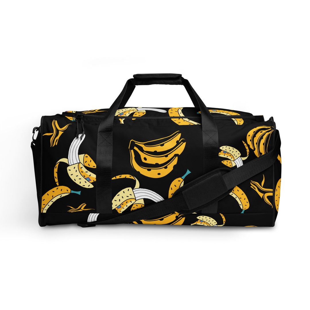 Banana Duffle Bag Black Etsy