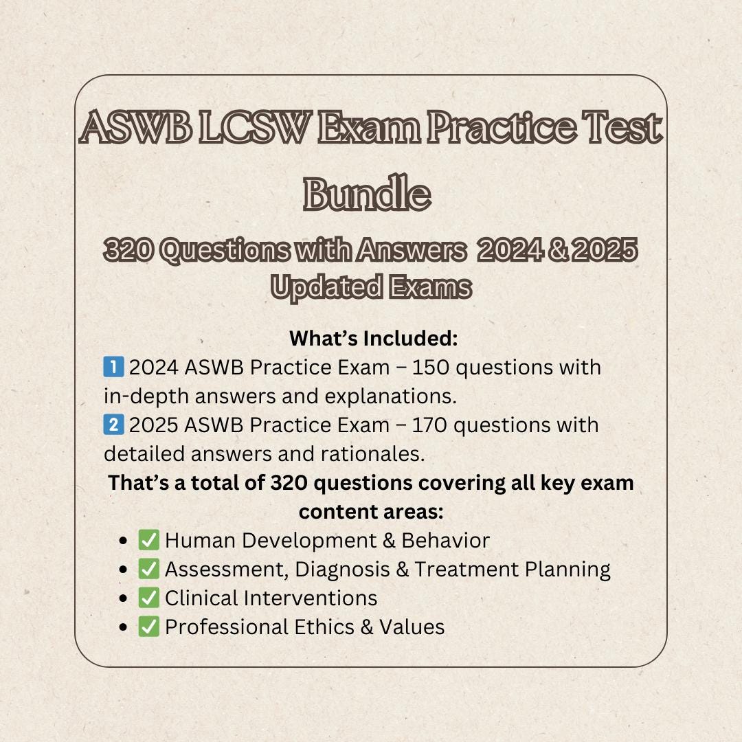 Lcsw Test 2 Mock Tests Included! ASWB LCSW Exam Practice Test Bundle | 320 ...