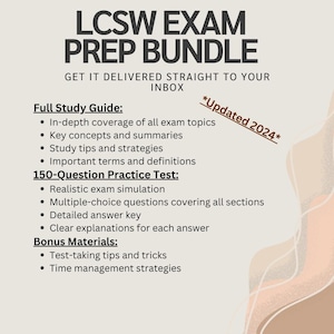 LCSW Exam Prep Bundle!  Updated 2024