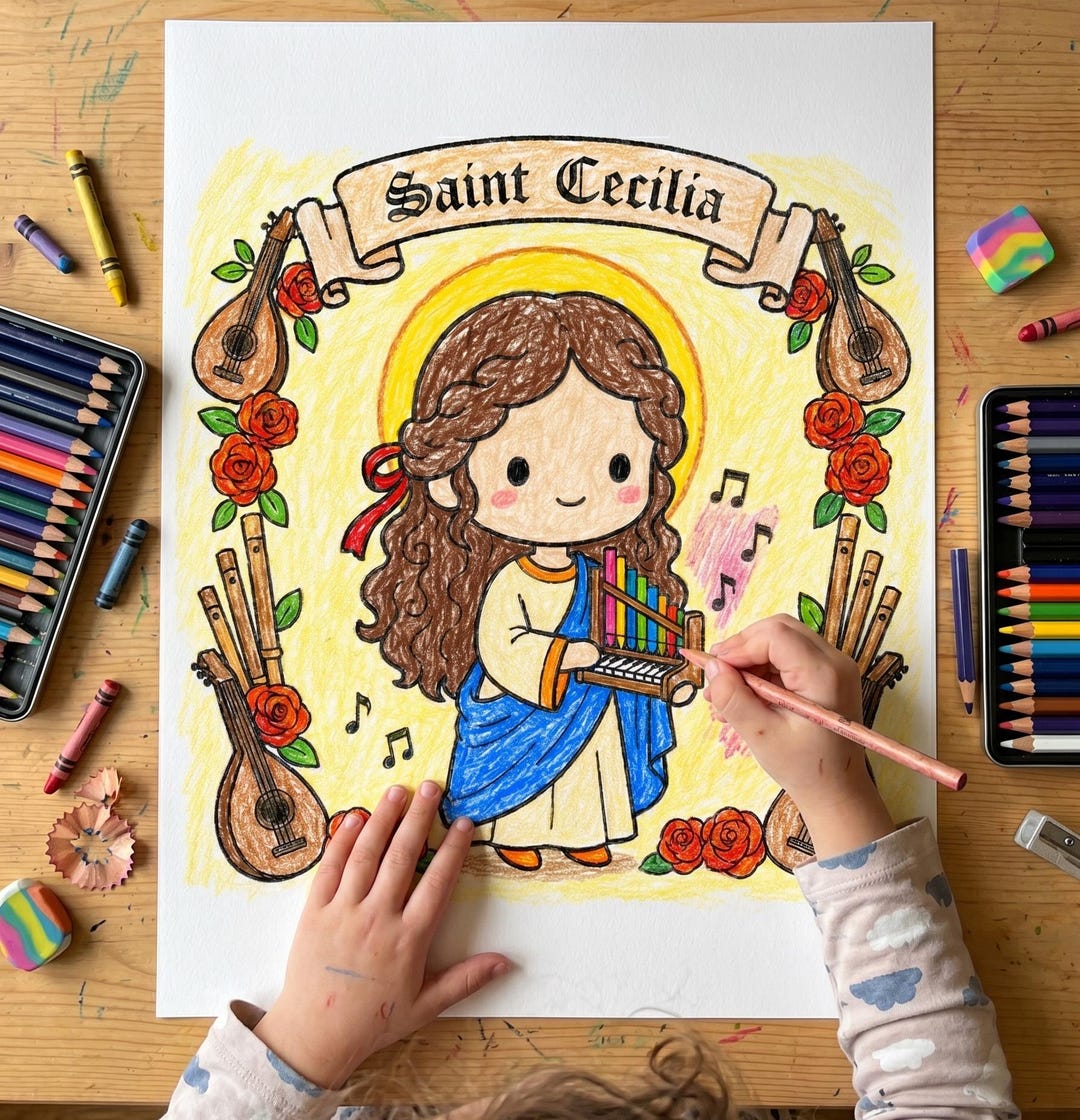 30 Saints Coloring Pages + Printable Wall Art Set, Catholic Kids ...