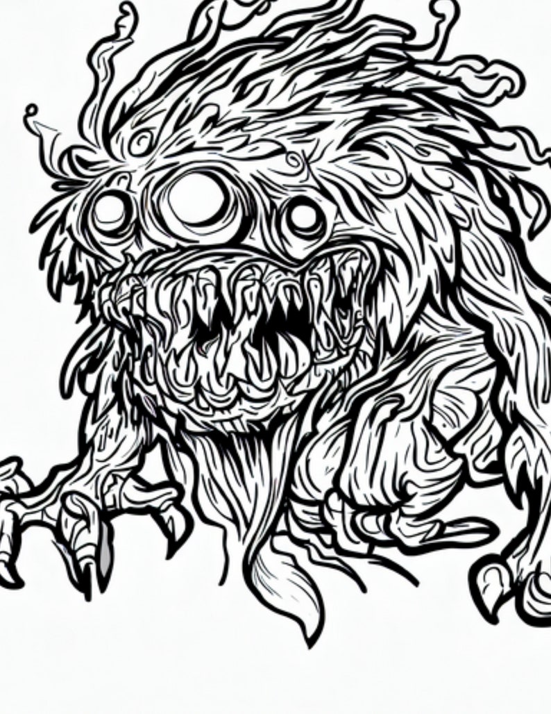 8.5 X 11 5 Printable Horror Coloring Pages Skinwalker - Etsy Australia