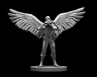 DnD Minifig Aasimar and Aarakocra Bard Adventurer Variety Pack Dungeons and Dragons Mini Figurine Resin 3D Printed