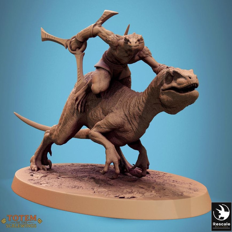 Dnd Minifig Velociraptor Hunting Mini Figurine Resin 3D Printed - Etsy