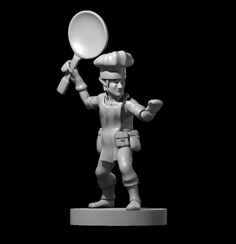 Dnd Chefs Set of 6 Dungeons and Dragons Mini Figurine Resin 3D Printed ...