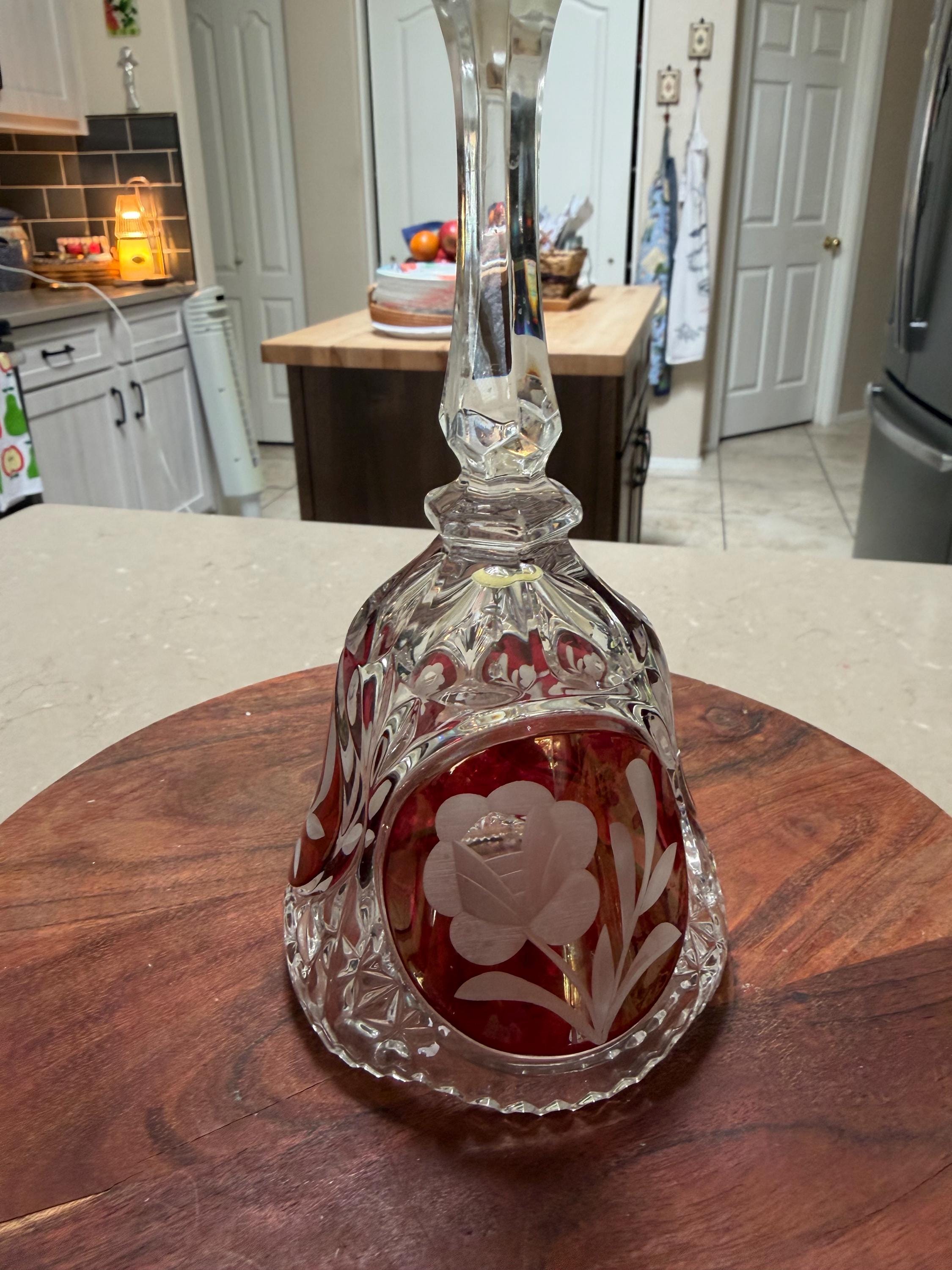 Etched Rose Bell - Etsy