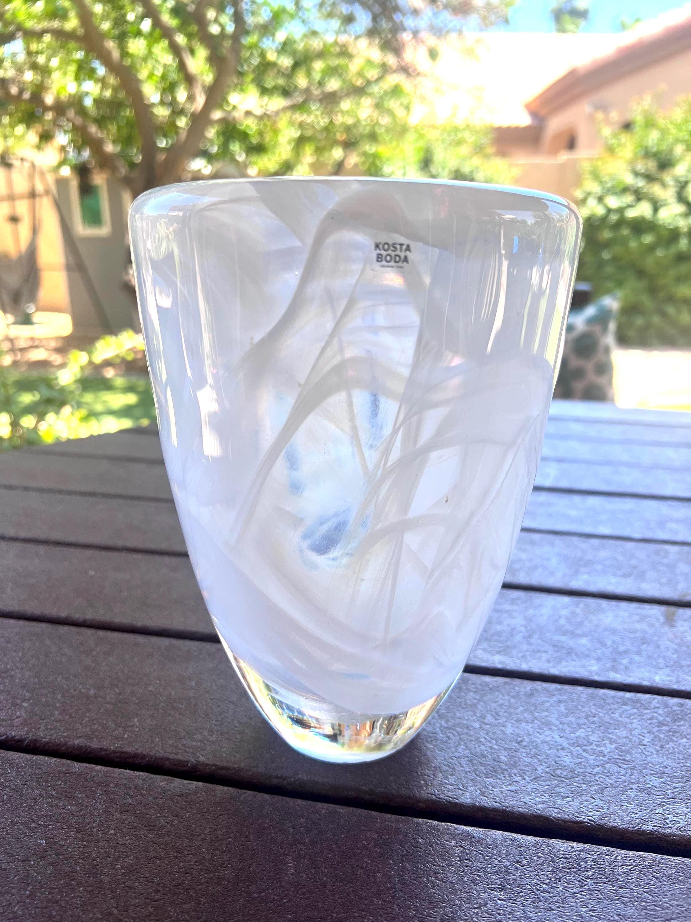 KOSTA BODA オブジェ Kosta Boda Azur Frost Limited Edition Blue Crystal Glass Art Sculpture