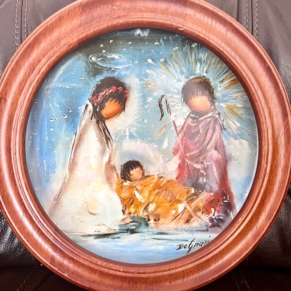 Artists around the world framed Ted Degrazia nativity plate