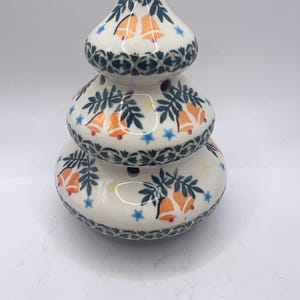 Polish pottery Christmas tree tea light