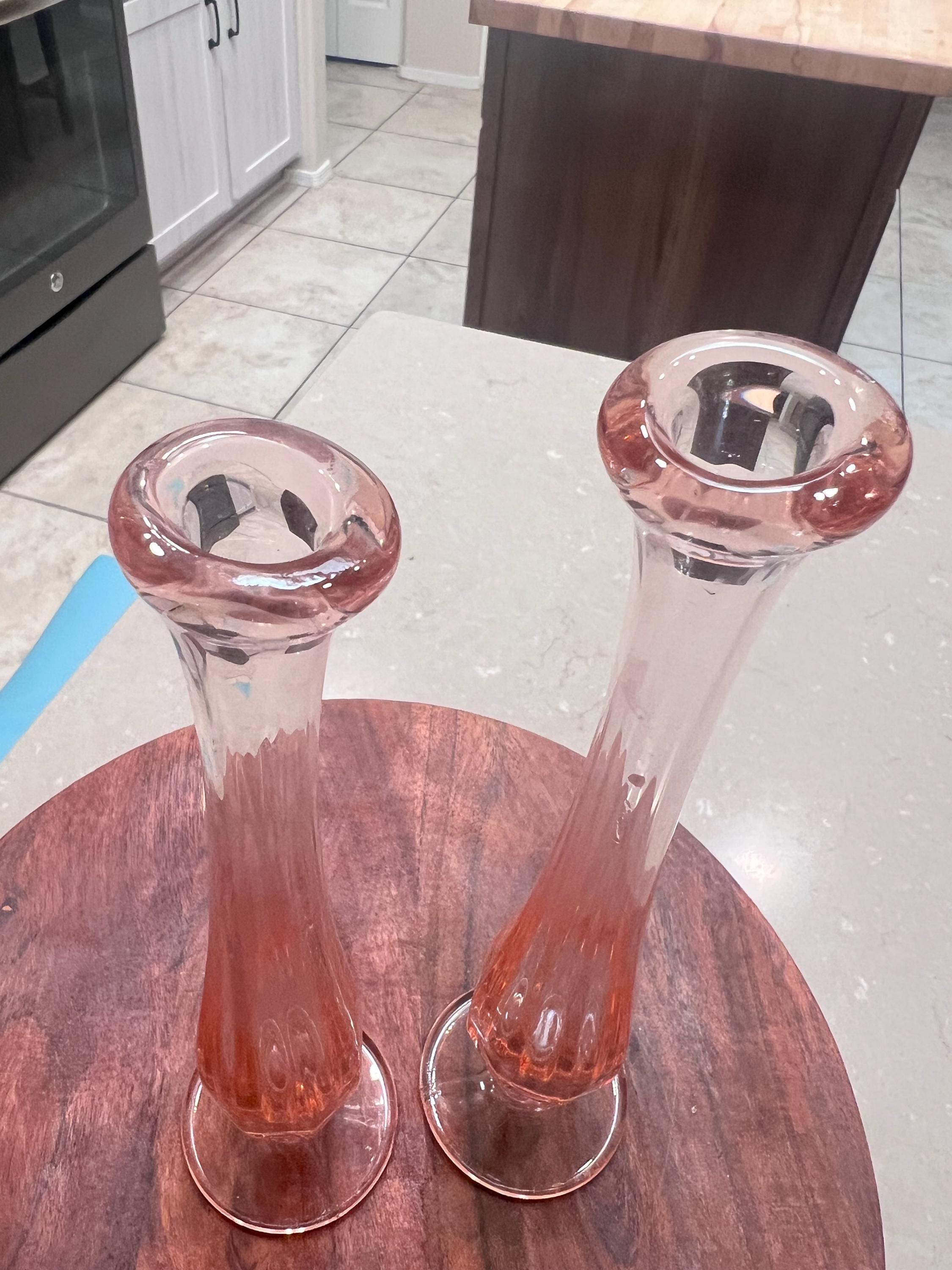 ヴィンテージのピンクガラス製フェントン花瓶 - Etsy 日本