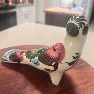 Tonala Mexican pottery hand painted bird