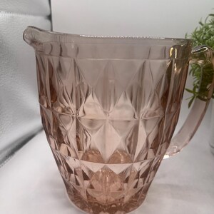 Jeanette glass Windsor pink depression  glass pitcher
