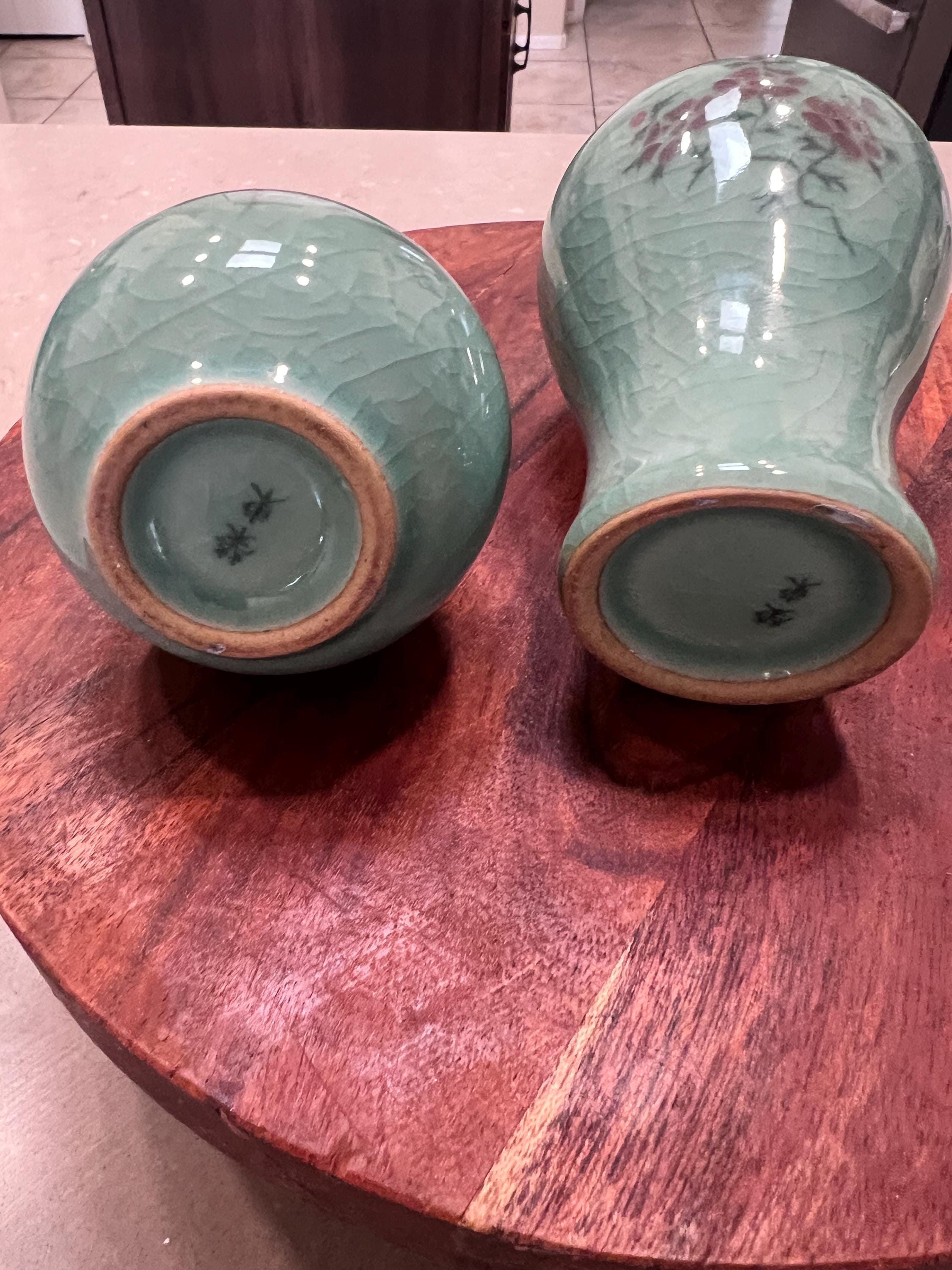 中国の青磁のひび割れ模様の花瓶 - Etsy 日本