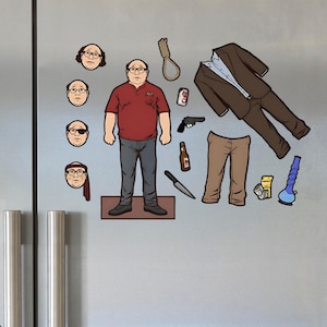 Danny DeVito as Frank Reynolds Magnet – Iconic Outfits from Always Sunny in Philadelphia, Perfect Gift for Fans