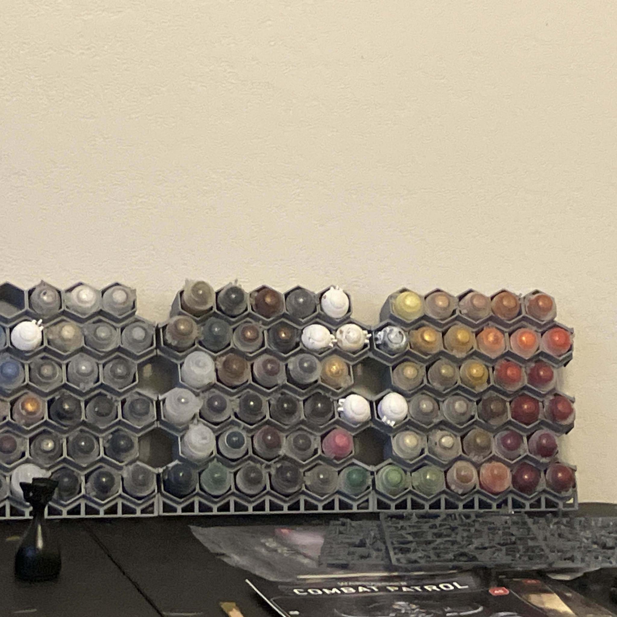 Honeycomb Miniature Paint Rack Hex Paint Holder Tabletop Paint Storage ...