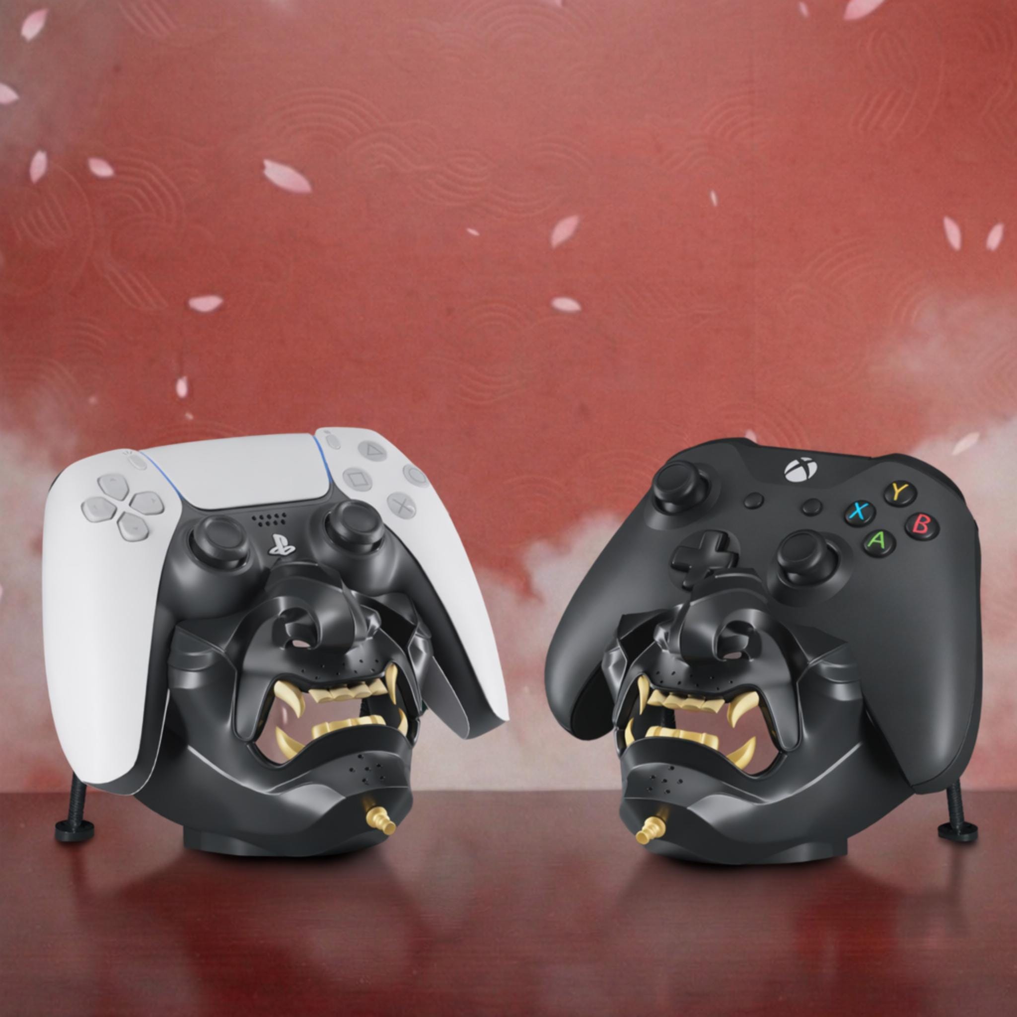 Samuri R Controller Samurai Mask Controller Holder Japanese Oni Style Gaming Controller ...