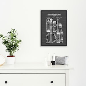 Banjo Patent Poster – Vintage Music Wall Art, Perfect Gift for Banjo Players and Music Lovers