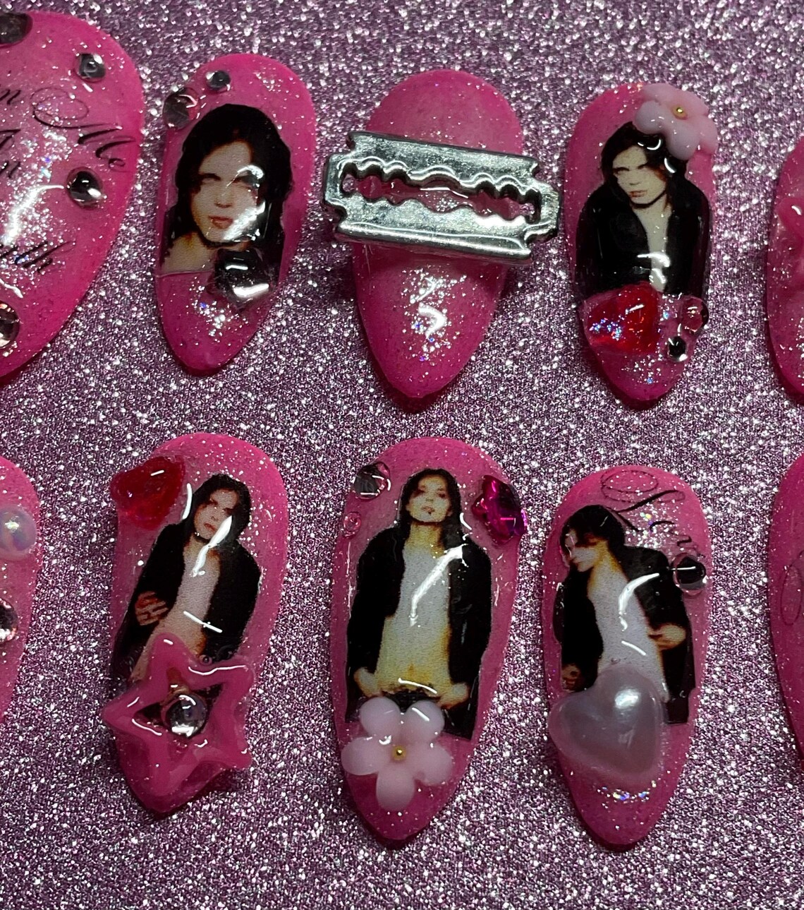 Ville Valo Heartagram HIM Razorblade Romance Press on Nails - Etsy