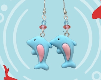 Speelse dolfijn-hangoorbellen: unieke op de oceaan geïnspireerde sieraden voor dames, tieners en dierenliefhebbers