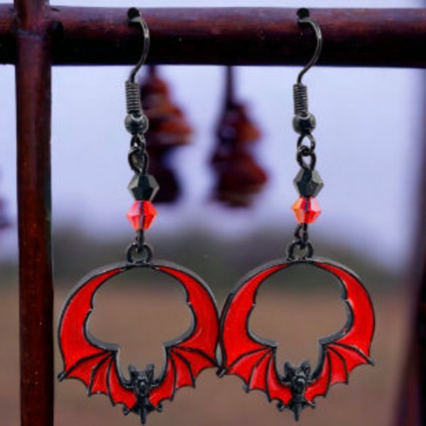 Horror Bat Earrings