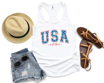 USA 1776 Tank Top | Beach Tank Top | Summer Tank Top | Trendy Beach Clothes