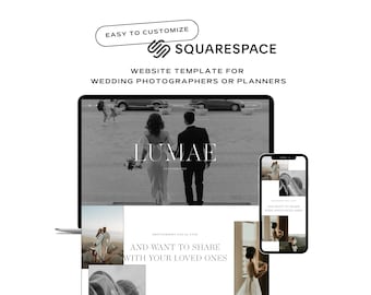 Squarespace Website Template: Romantic Wedding Photographer