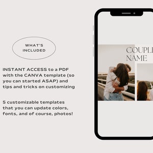 Carousel Instagram IG Templates for Canva Boho Wedding Photographer. DIY Affordable and Easy to Use. Make Your Own Social Media Collage. Using Boho and Neutral Colors and Photos. For Engagement, Portrait and Weddings.