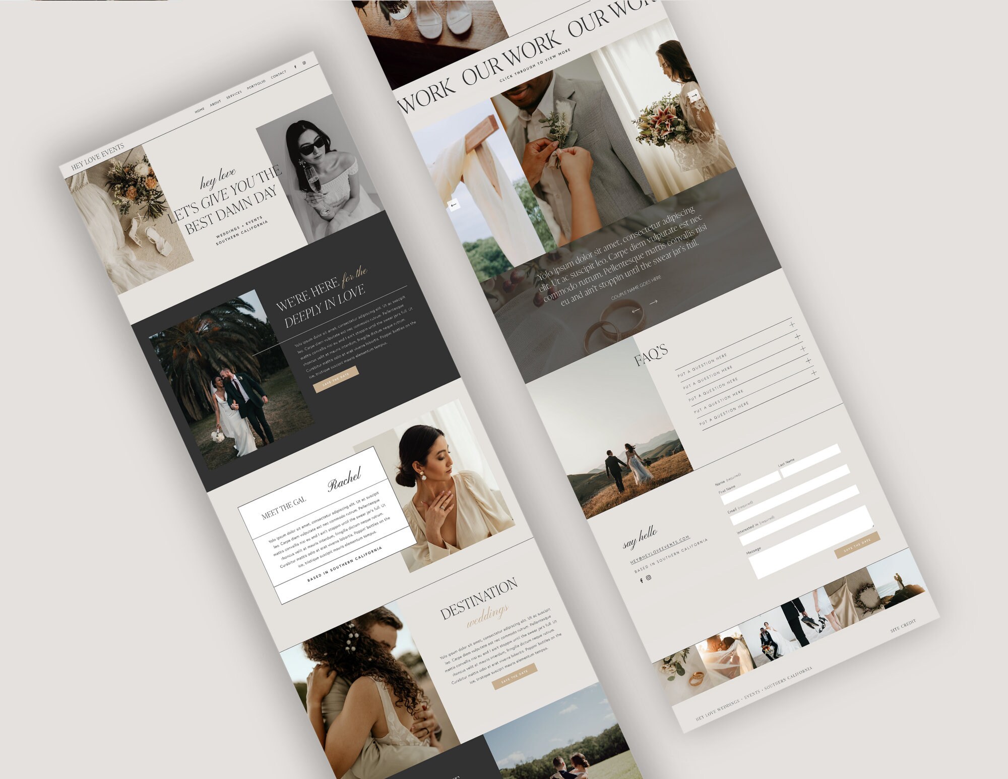 Squarespace Website Template for Wedding Planner or Photographer. DIY ...