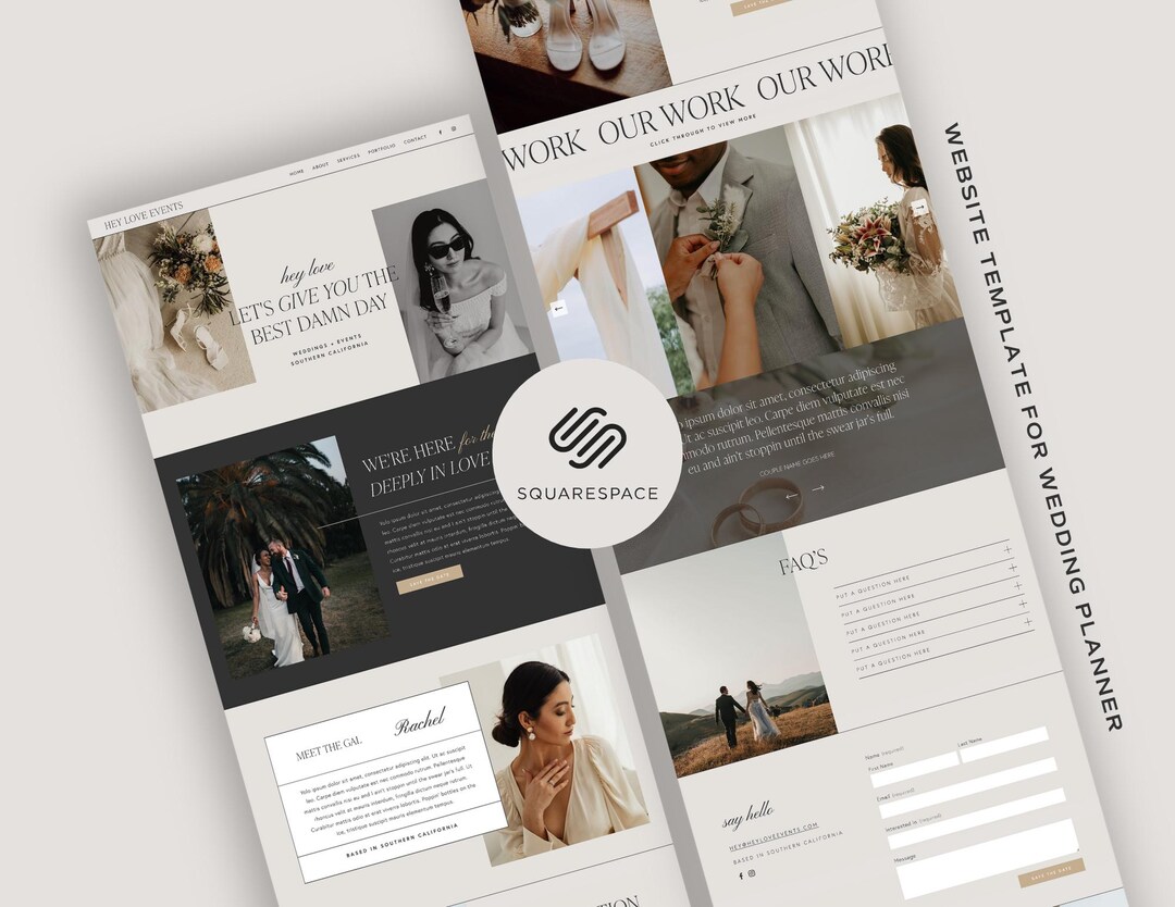 Squarespace Website Template for Wedding Planner or Photographer. DIY ...