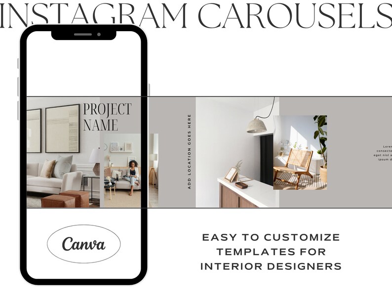 Carousel Instagram IG NEW 4:5 Templates for Canva Interior Designer ...